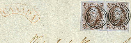 US 1847 5c cover to lead Robert A Siegel auction