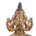 Antique gilt bronze Buddhistic statue up 833% on estimate in UK