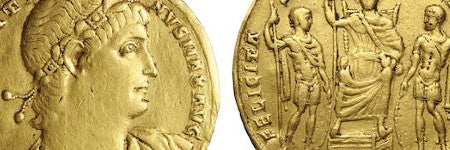 Constantine the Great solidi medallion to auction