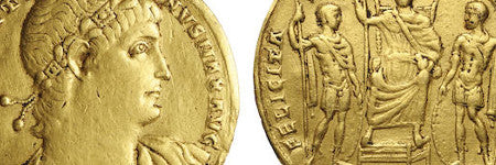 Constantine I gold solidi medallion to lead coin sale at Bonhams