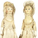 Painted wooden dolls auction for $16,500 at Bonhams