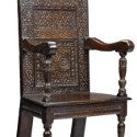 Elizabethan oak panel-back chair to make $12,000