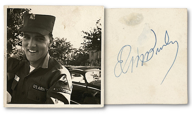 An Elvis Presley signed photograph like no other