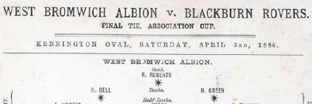 1886 FA Cup Final programme to auction at Graham Budd