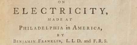 Benjamin Franklin's Electrical Experiments leads Skinner books auction