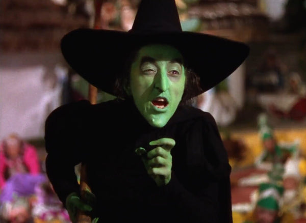 Margaret Hamilton in the Wizard of Oz as the Wicked Witch of the West
