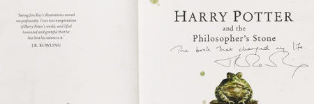 JK Rowling signed copy of Philosopher's Stone to auction