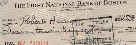 Ernest Hemingway signed cheque to top East Coast Books' sale