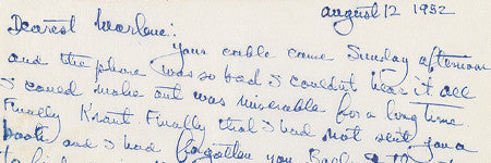 Hemingway’s letter to Marlene Dietrich 