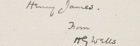 HG Wells' Henry James inscribed first edition to make $7,000?
