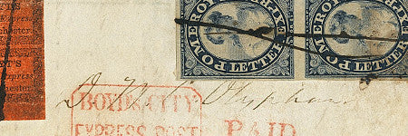 1844 Hoyt's Letter Express cover estimated at $40,000