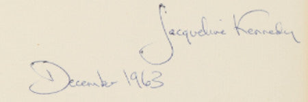 Jacqueline Kennedy signed book stars in sale
