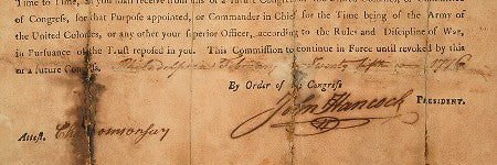 John Hancock signed letter