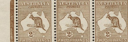 Australian 2 shilling Kangaroo strip sells for $45,500