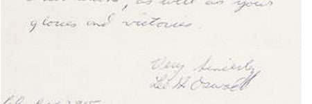 Lee Harvey Oswald letter offered at Bonhams New York