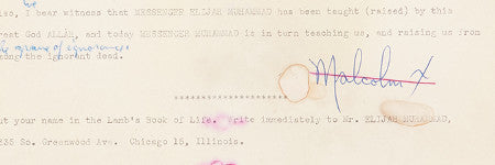 Malcolm X signed manuscripts valued at $300,000