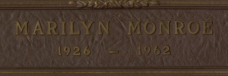Marilyn Monroe's grave marker will sell on November 17