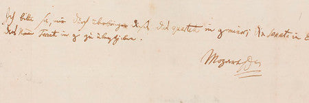 Amadeus Mozart signed letter realises $217,000