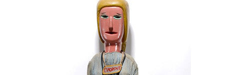 Possum Trot carved doll headlines folk art sale