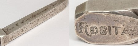 Ceremonial silver railway spike auctions for $22,000 in Reno