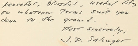 JD Salinger signed Catcher in the Rye to make $50,000?