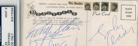 1964 Beatles signed postcard to exceed $12,000?