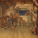 Pinocchio background concept art valued at $40,000