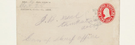 Tombstone, Arizona postal cover offered in Wild West sale