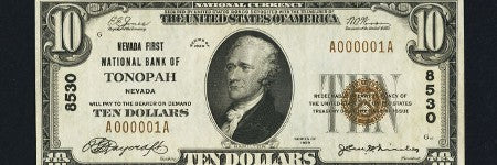 1929 Tonopah $10 note estimated at $70,000 in Long Beach sale