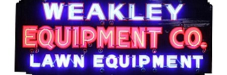 Weakley Equipment neon sign to lead March 28 sale