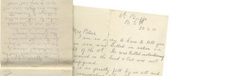 Peters' Western Front diary to make up to $2,500 at Bonhams
