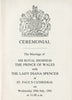 Prince Charles & Princess Diana wedding ephemera collection