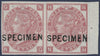 Great Britain 1867 3d rose plate 5 Specimens, SG103s