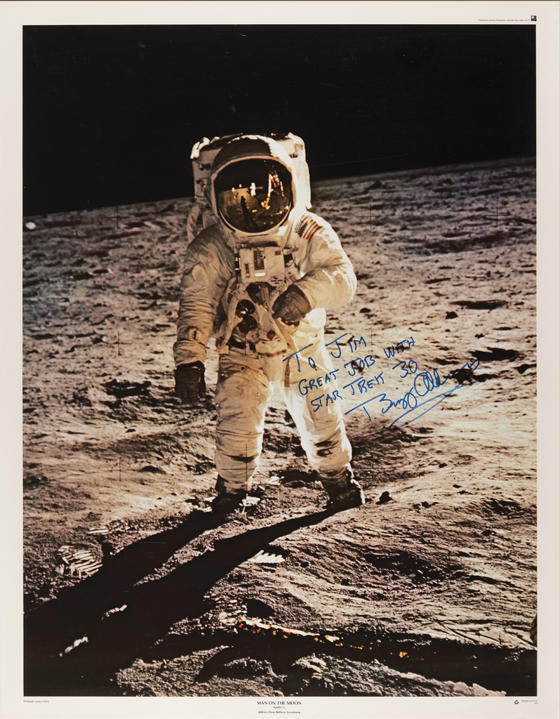Buzz Aldrin signed poster