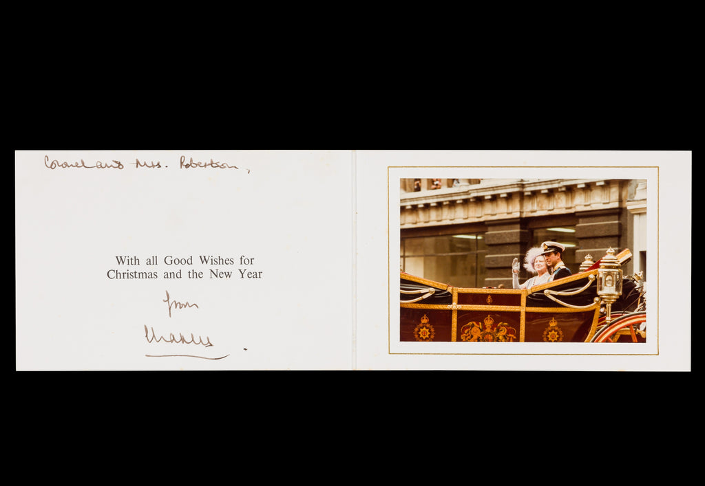 King Charles III 1980 signed royal Christmas card