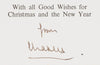 King Charles III 1980 signed royal Christmas card
