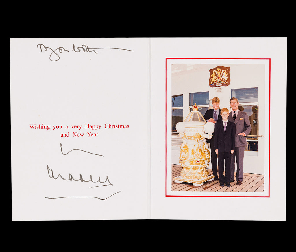 Charles III signed 1997 royal Christmas card