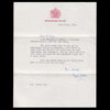 A Buckingham Palace letter addressed to Mr Crisp regarding his retirement.