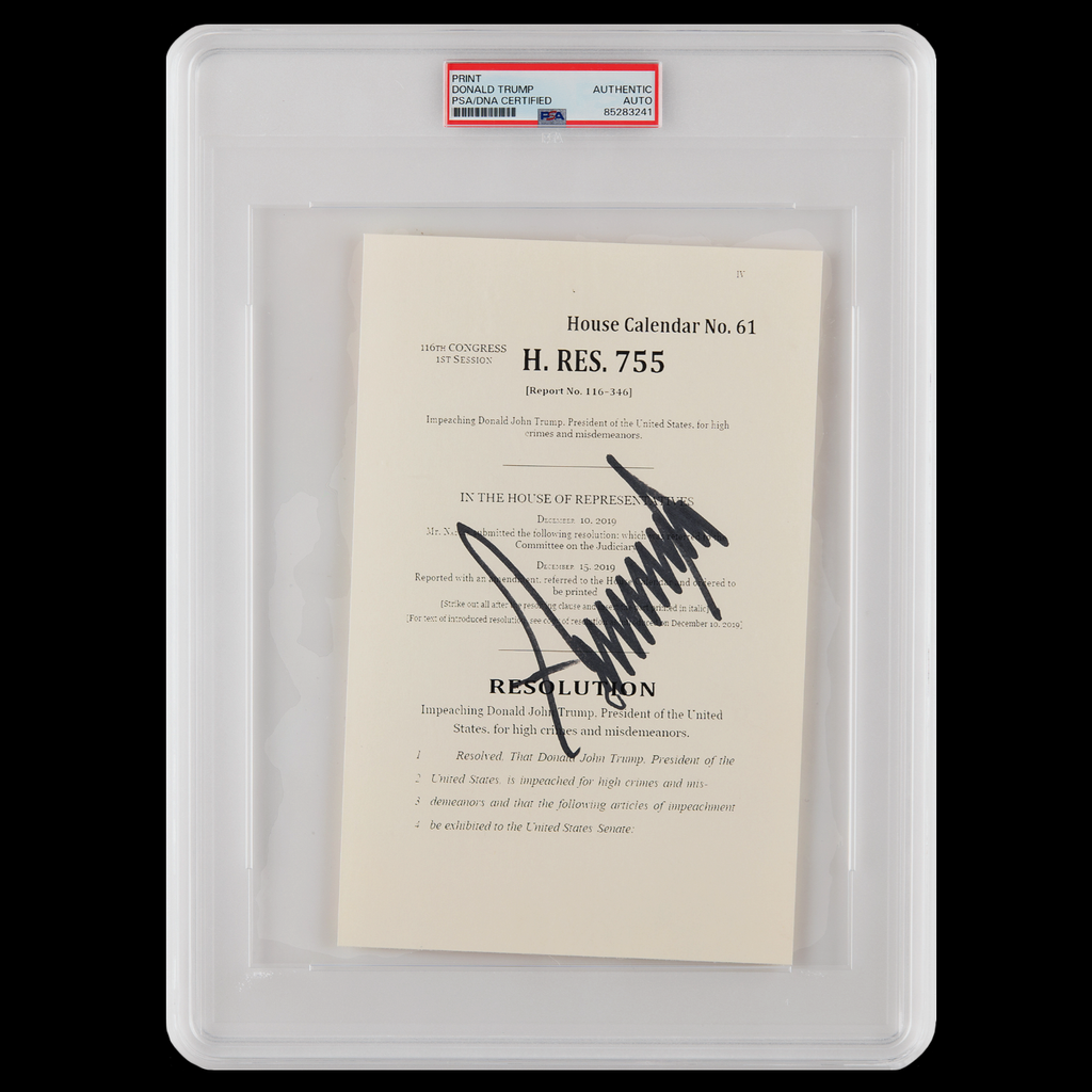 Donald Trump's signature on impeachment document