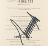 Donald Trump's signature on impeachment document