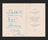 Menu signed by Queen Elizabeth II, Prince Philip, Queen Mother and Princess Margaret