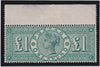 Great Britain 1891 £1 green, exceptionally fine and fresh marginal unmounted mint, SG212