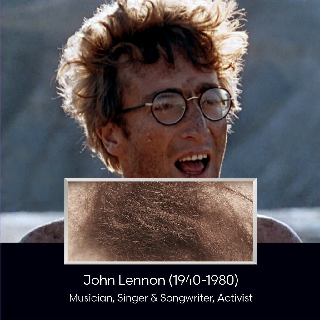John Lennon Full Lock of Hair from the preparation for filming How I Won the War in 1967