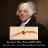 A very rare substantial lock of founding father President John Adams’ hair, originally obtained from the estate of George F. Noyes of Portland, Maine.
