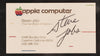 Steve Jobs autographed Apple business card