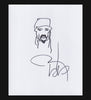 A Johnny Depp signed self-portrait sketch.