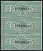 Great Britain 1891 £1 green Specimens, very fine unused vertical strip of three, SG212s