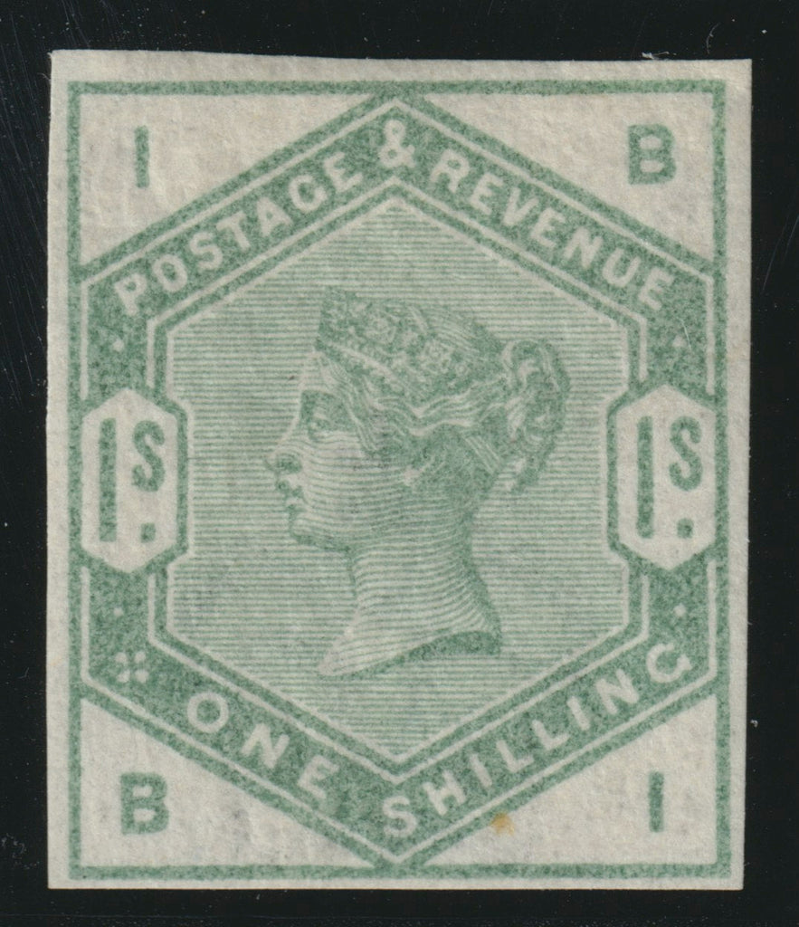 Great Britain 1884 1s dull green Plate 1 imprimatur, SG196var