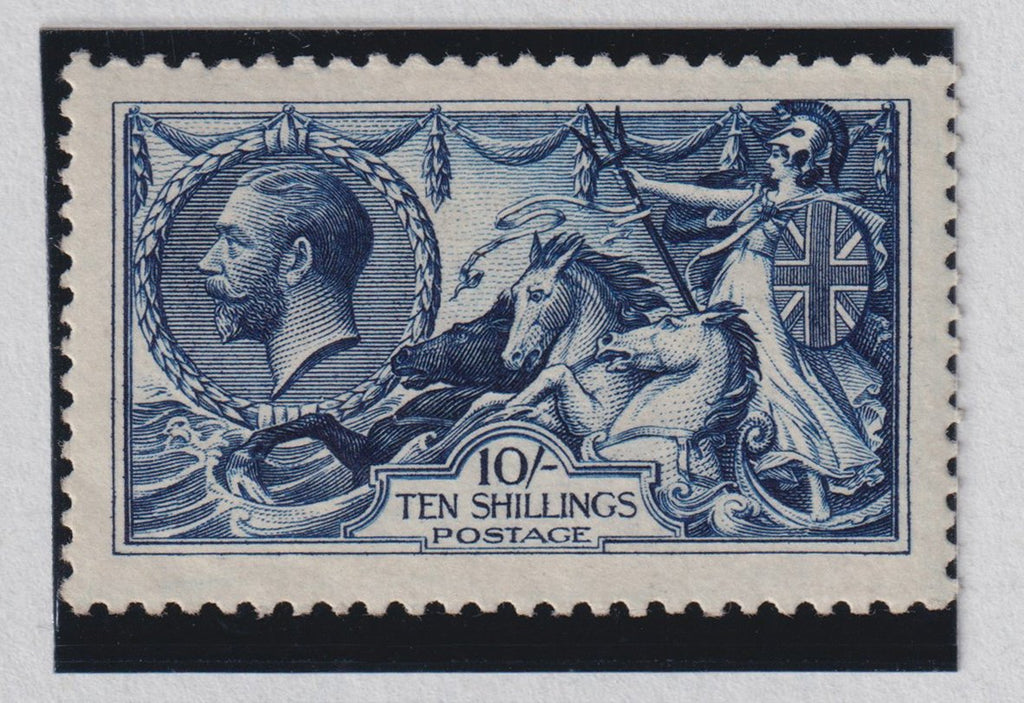 Great Britain 1913 10s indigo "Seahorses" very fine mint, SG402var