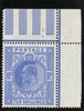 Great Britain 1911 10s deep blue rare colour share unmounted mint marginal example, SG319var